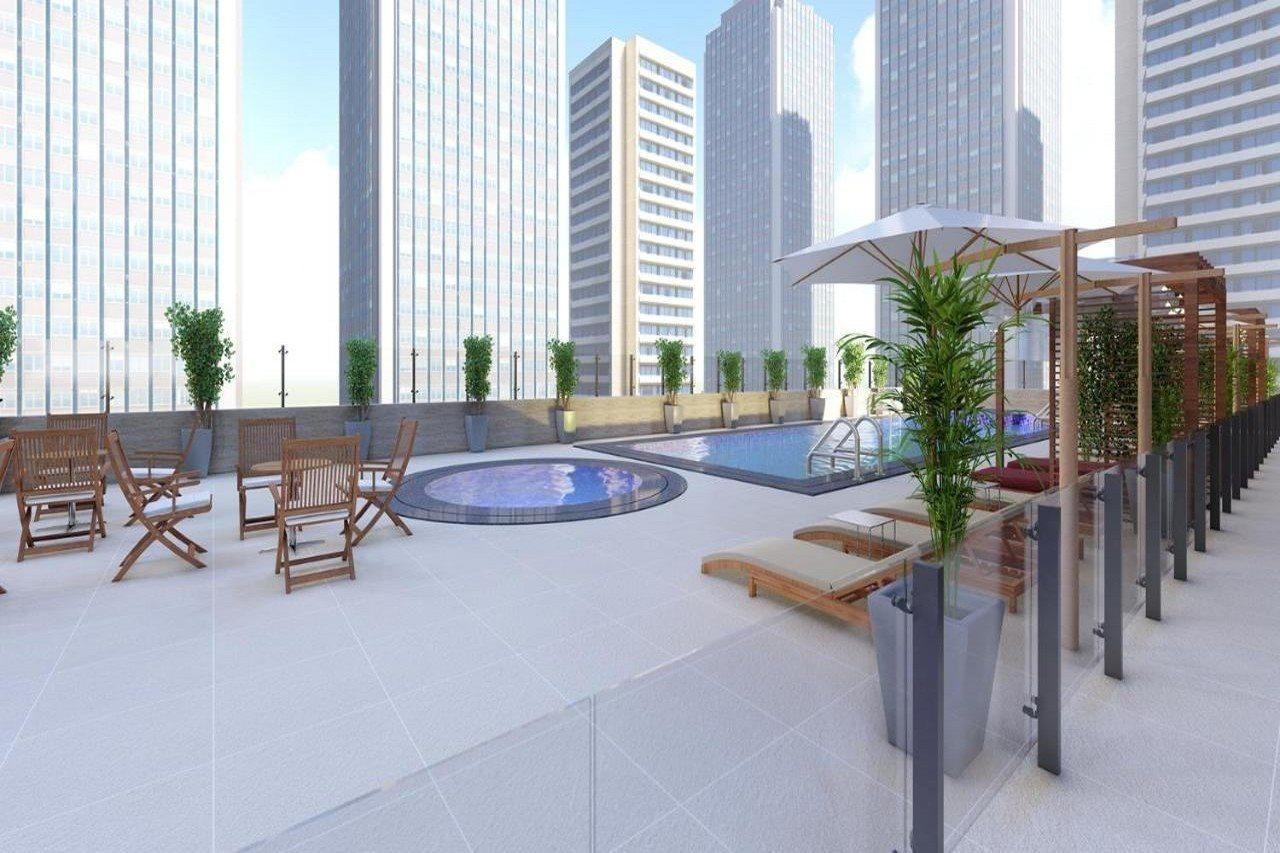 He Hotel Apartments Dubai Dış mekan fotoğraf Rooftop pool